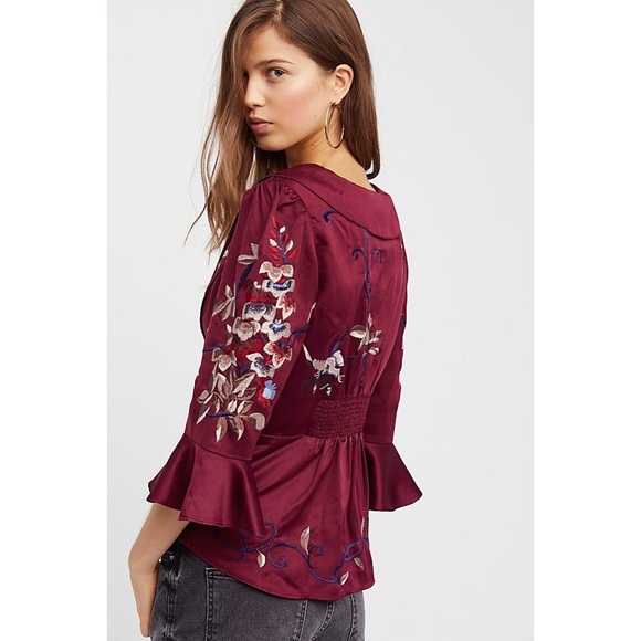 Free People Beautiful Dreams Embroidered Top - Picture 3 of 17